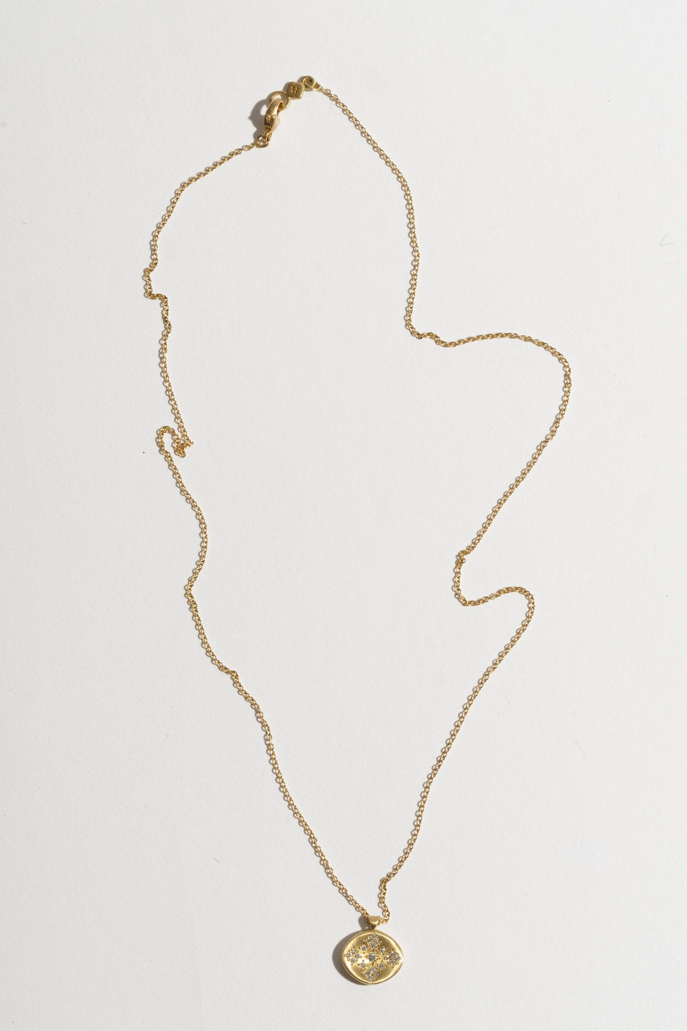Moon + Stars Charm Pendant with Diamond