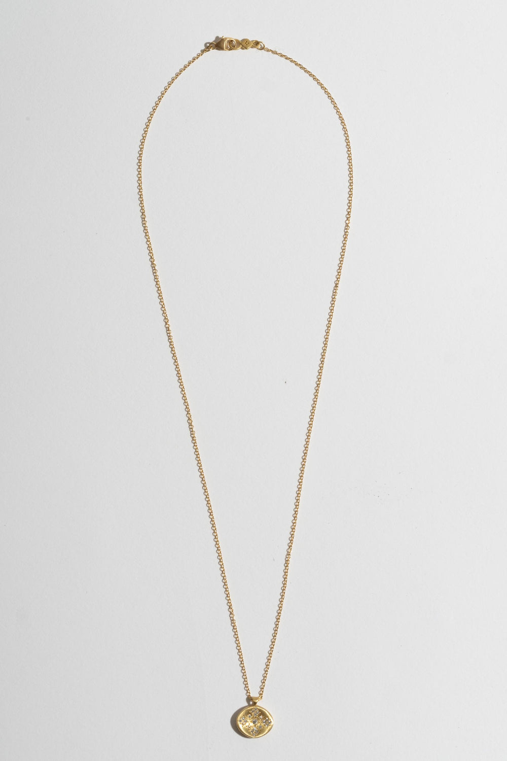 Moon + Stars Charm Pendant with Diamond