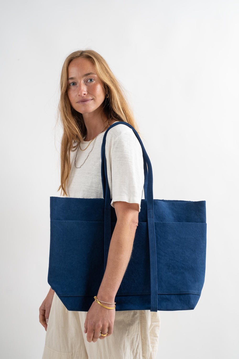 Medium 6-Pocket Tote In Blue