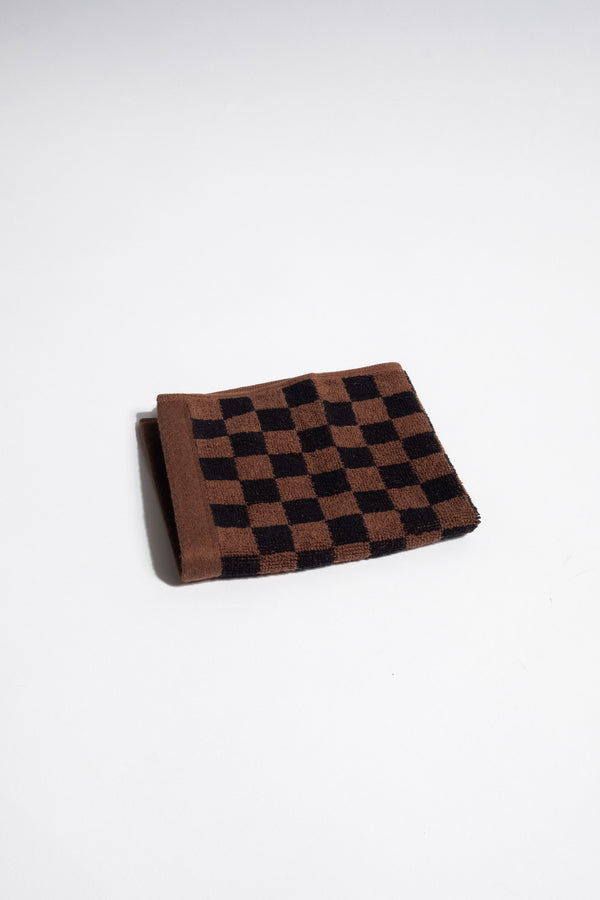 Quill Face Cloth in Tabac + Noir