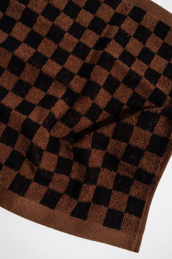 Quill Face Cloth in Tabac + Noir