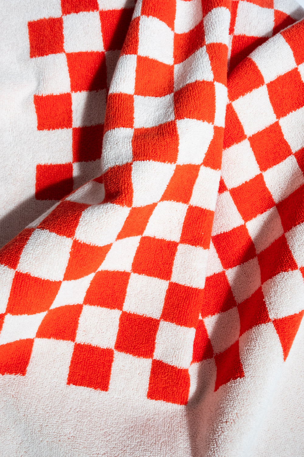 Roman Pool Towel In Paloma Sun + Ecru