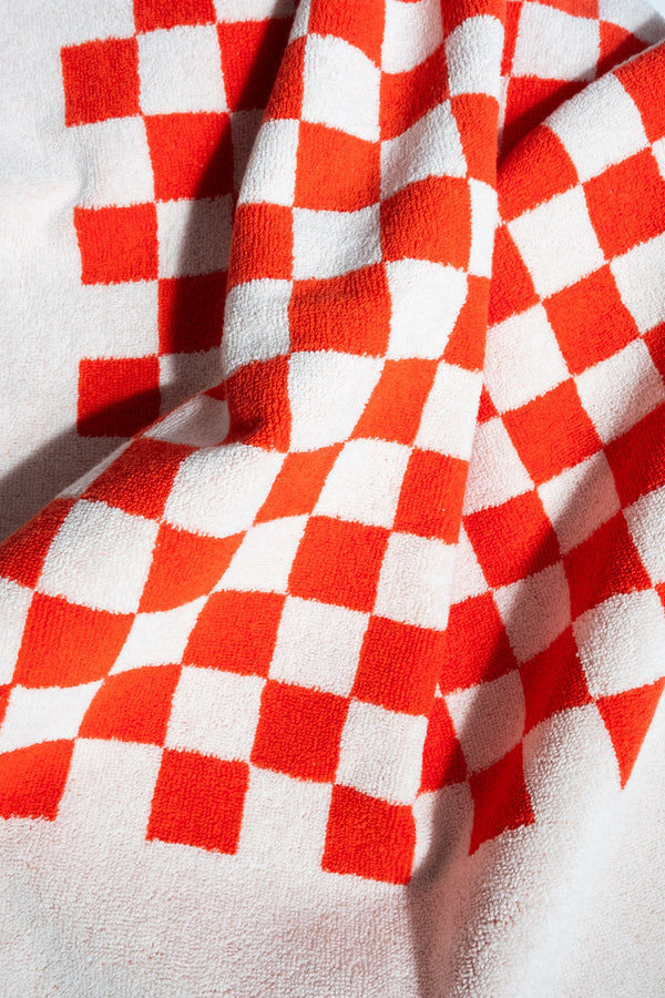 Roman Pool Towel In Paloma Sun + Ecru
