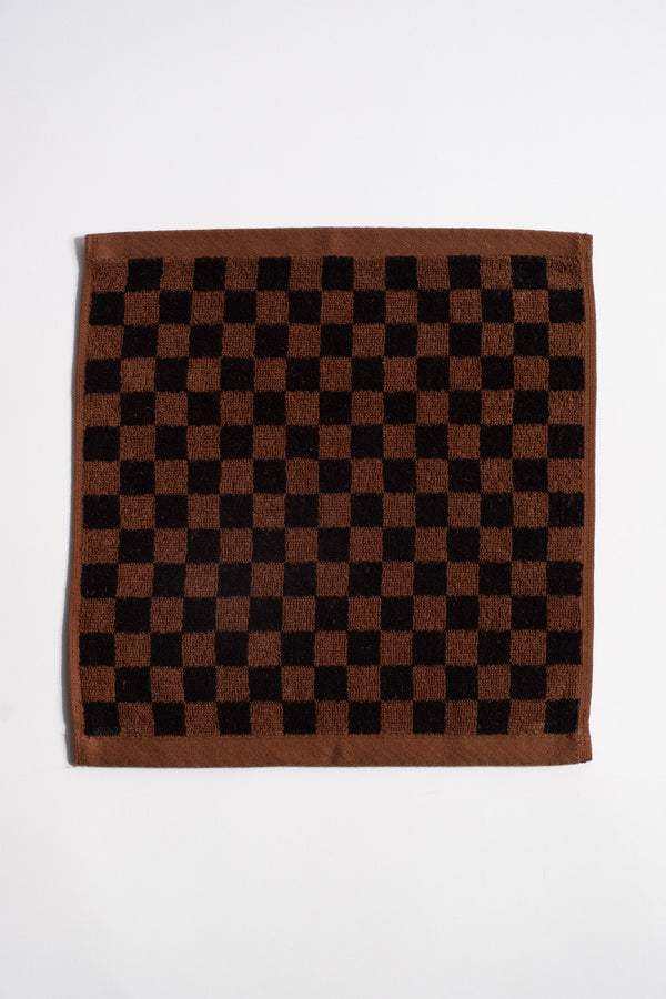 Quill Face Cloth in Tabac + Noir