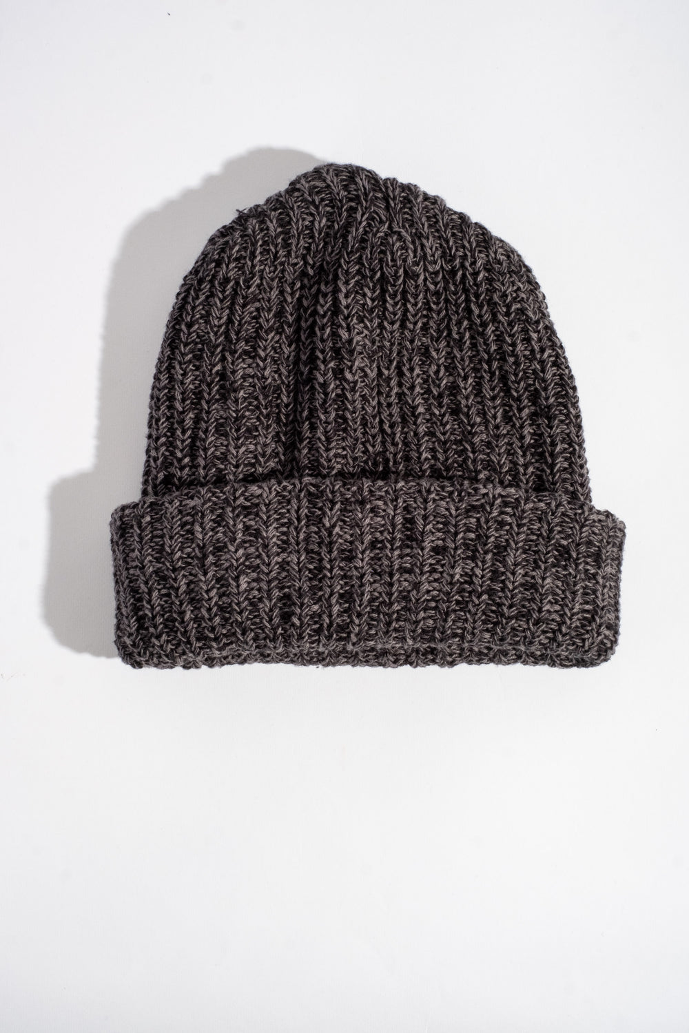 Knit Hat in Black + Charcoal