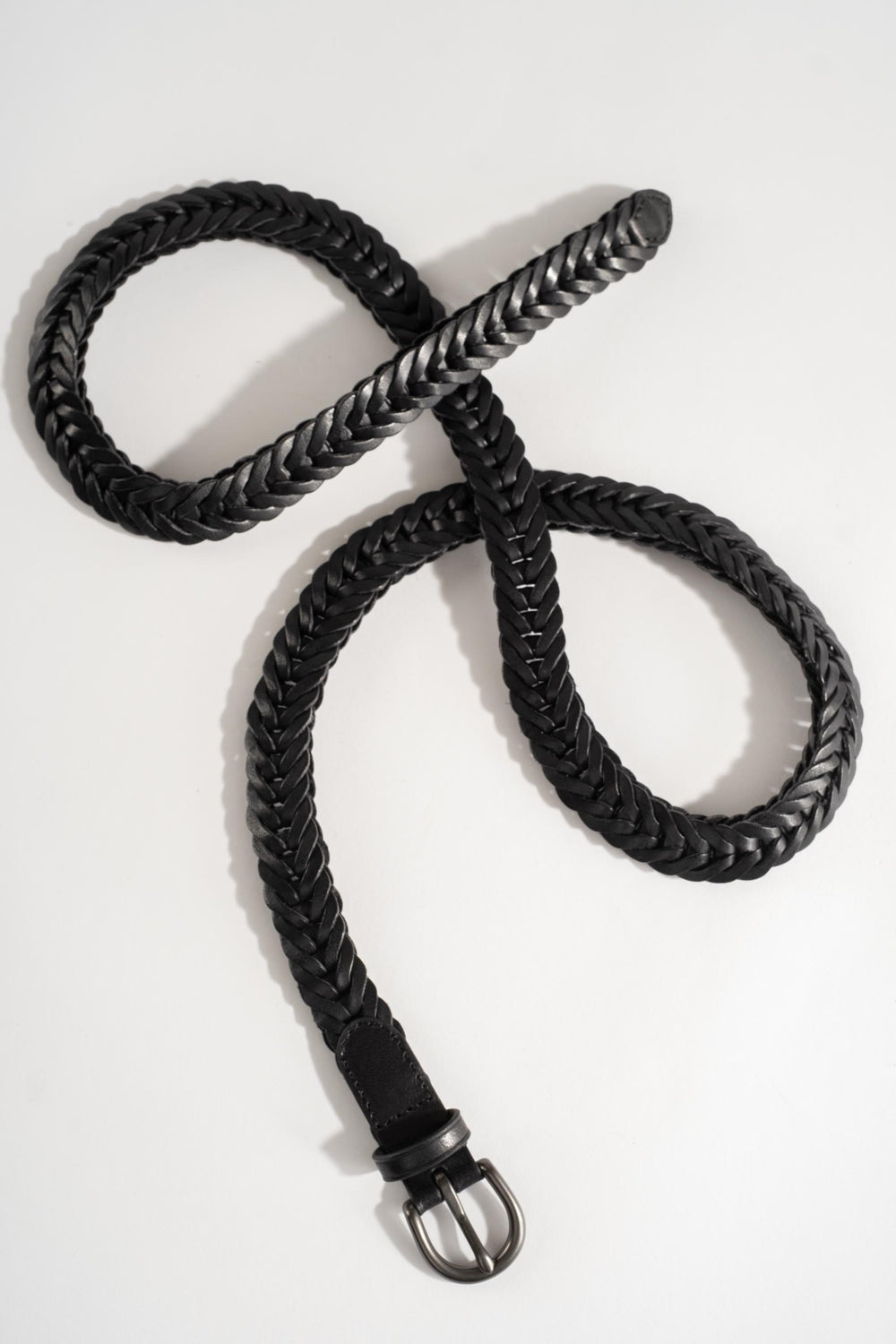 Handwoven Single Link Belt in Black
