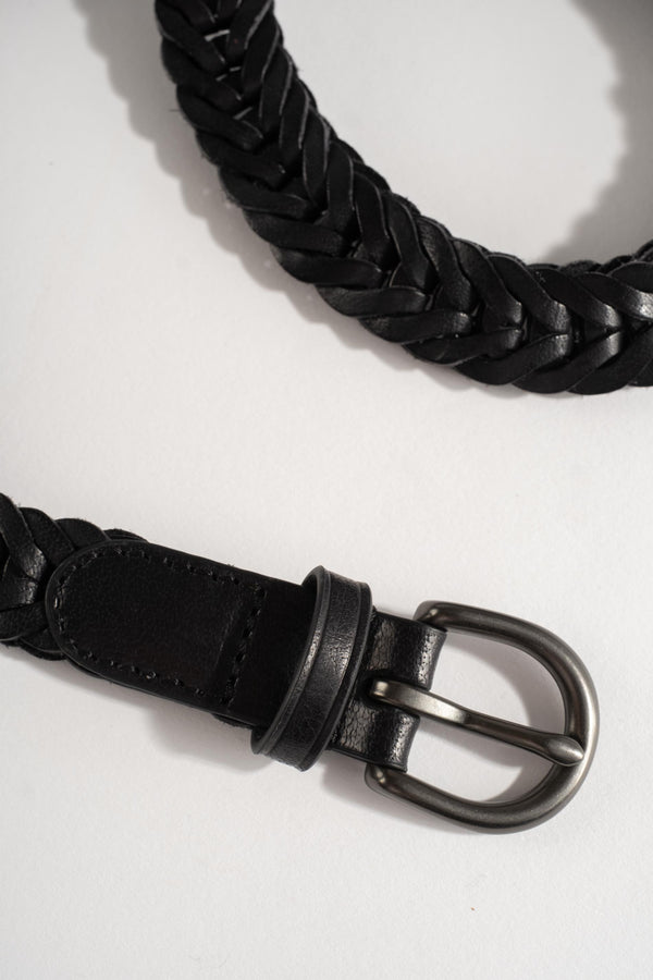 Handwoven Single Link Belt in Black
