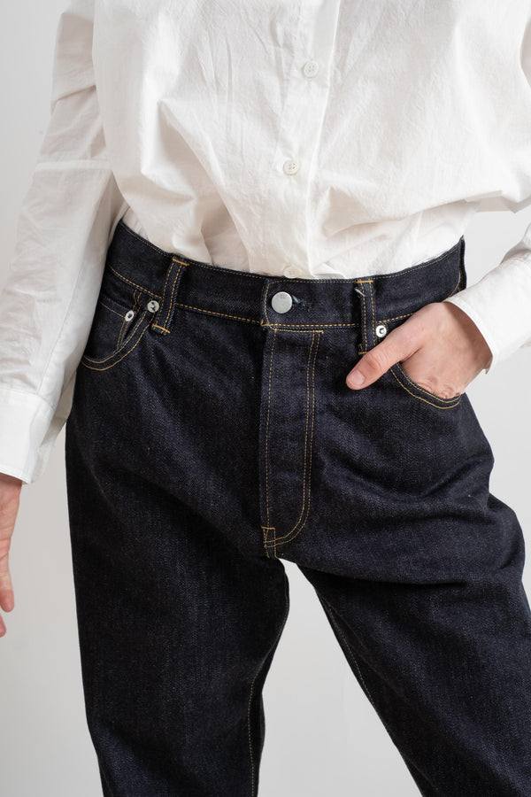 Wide Tapered Denim Pant in One Wash