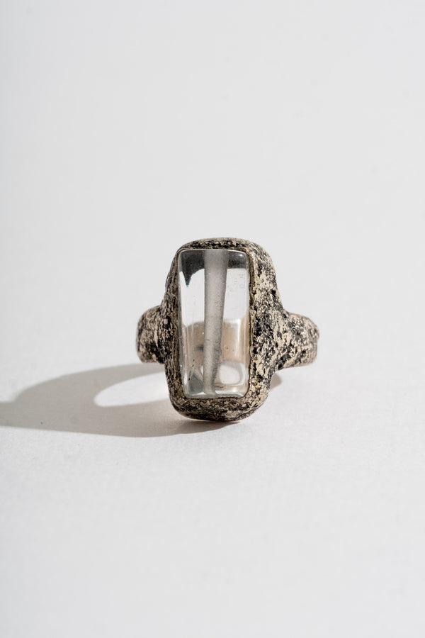 Crystal Quartz Bead Ring