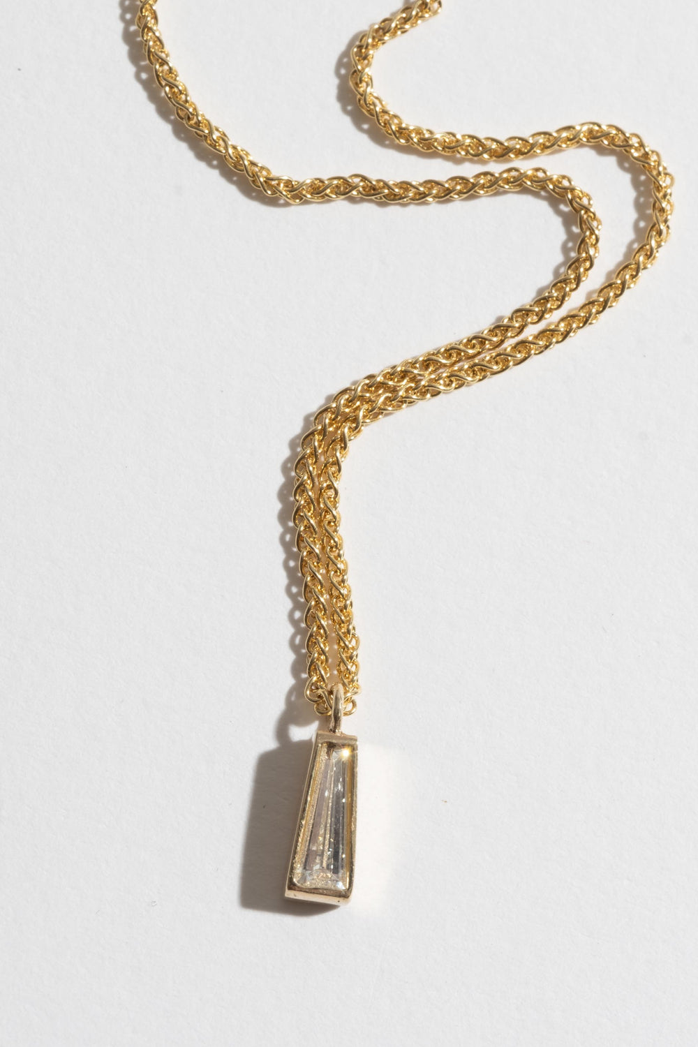 Diamond Baguette Una Necklace