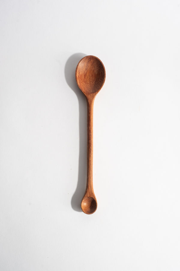 2 Heads Wooden Condiment Spoon