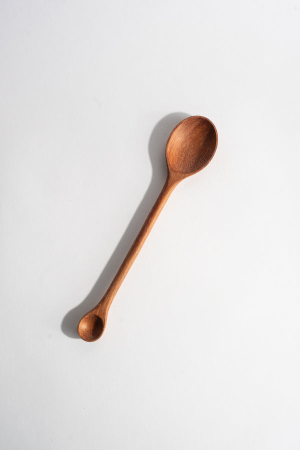 2 Heads Wooden Condiment Spoon