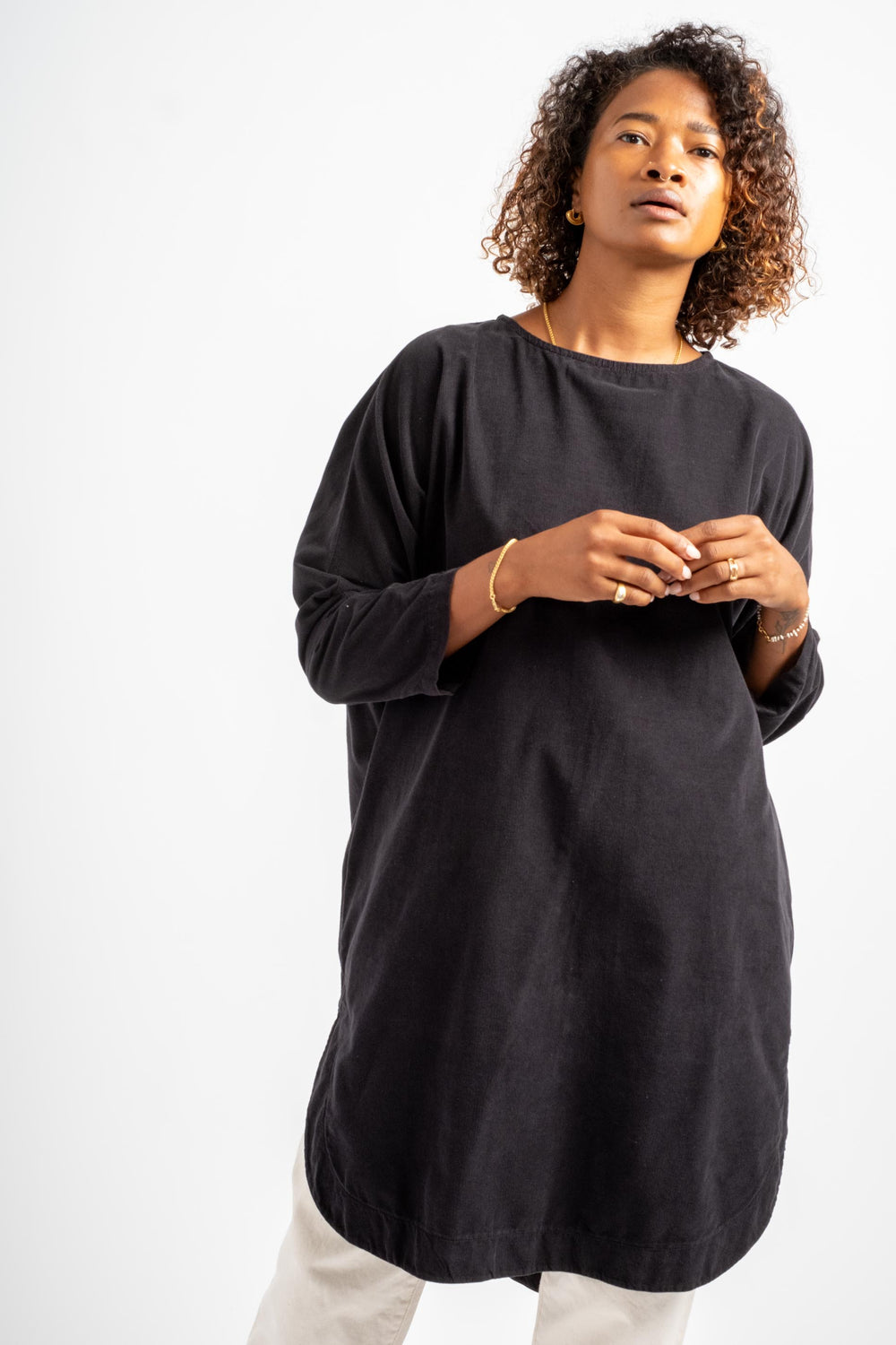 Painter Dress in Dark Navy