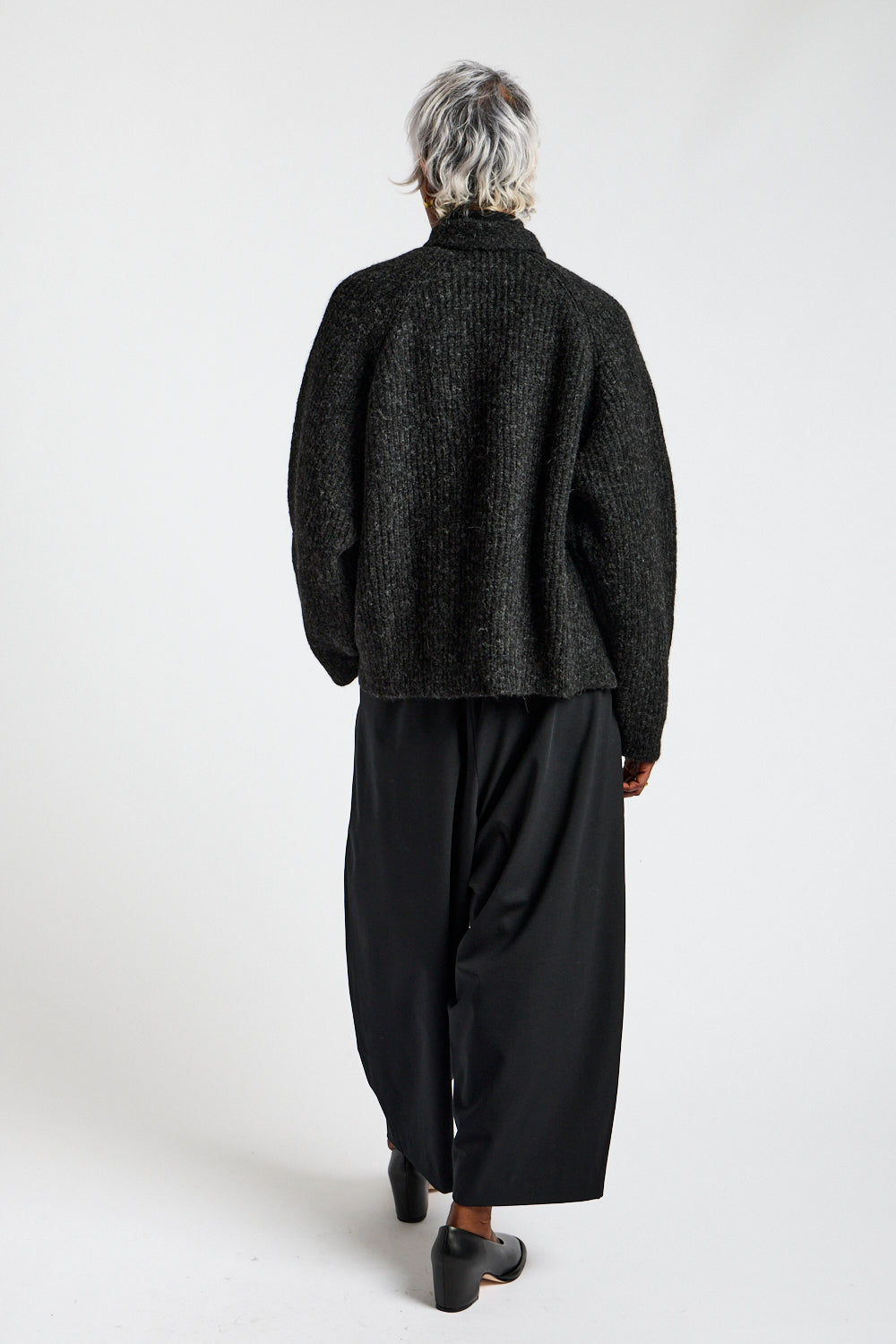 Baby Alpaca Cardigan in Anthracite