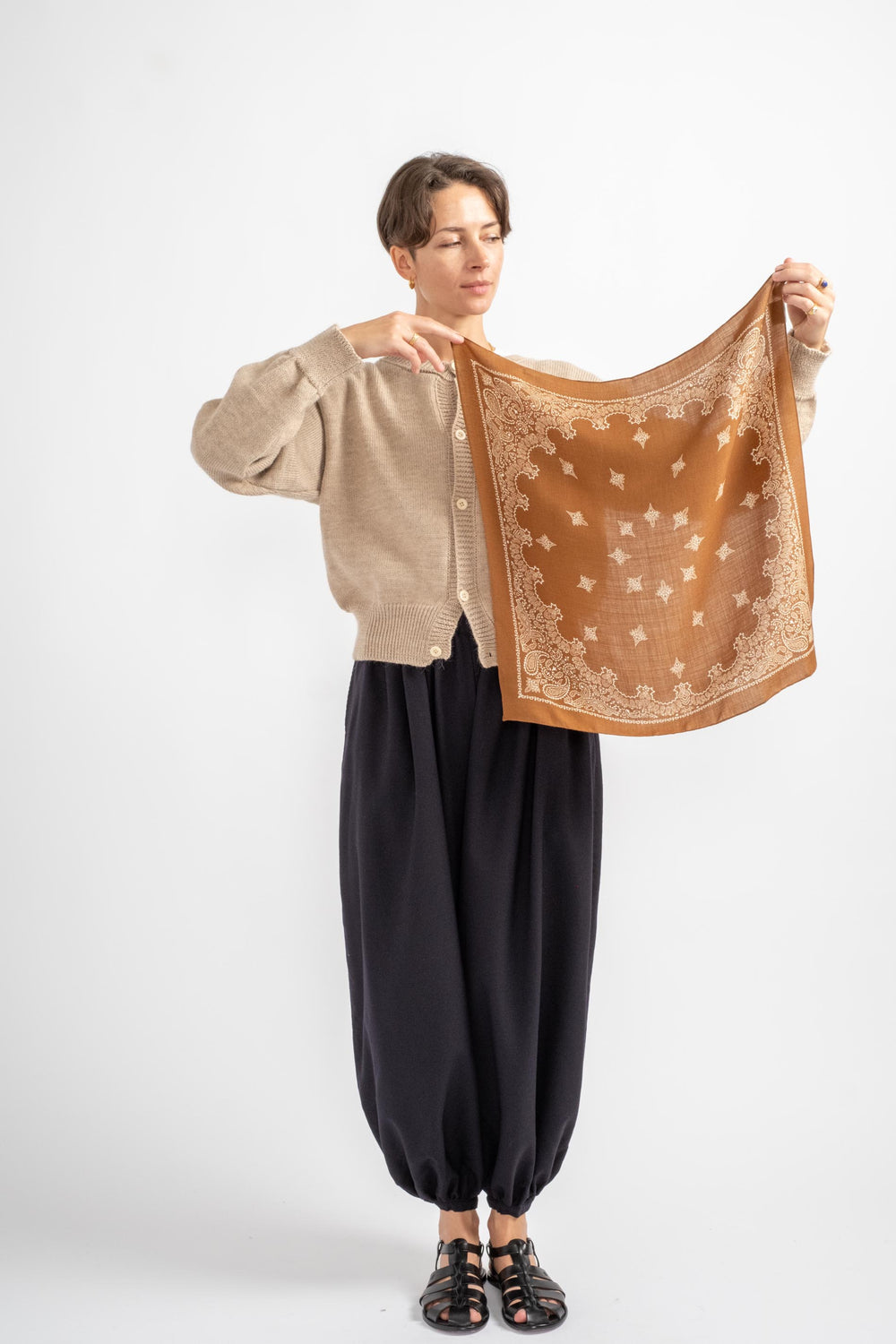Judy Mini Bandana in Vicuna