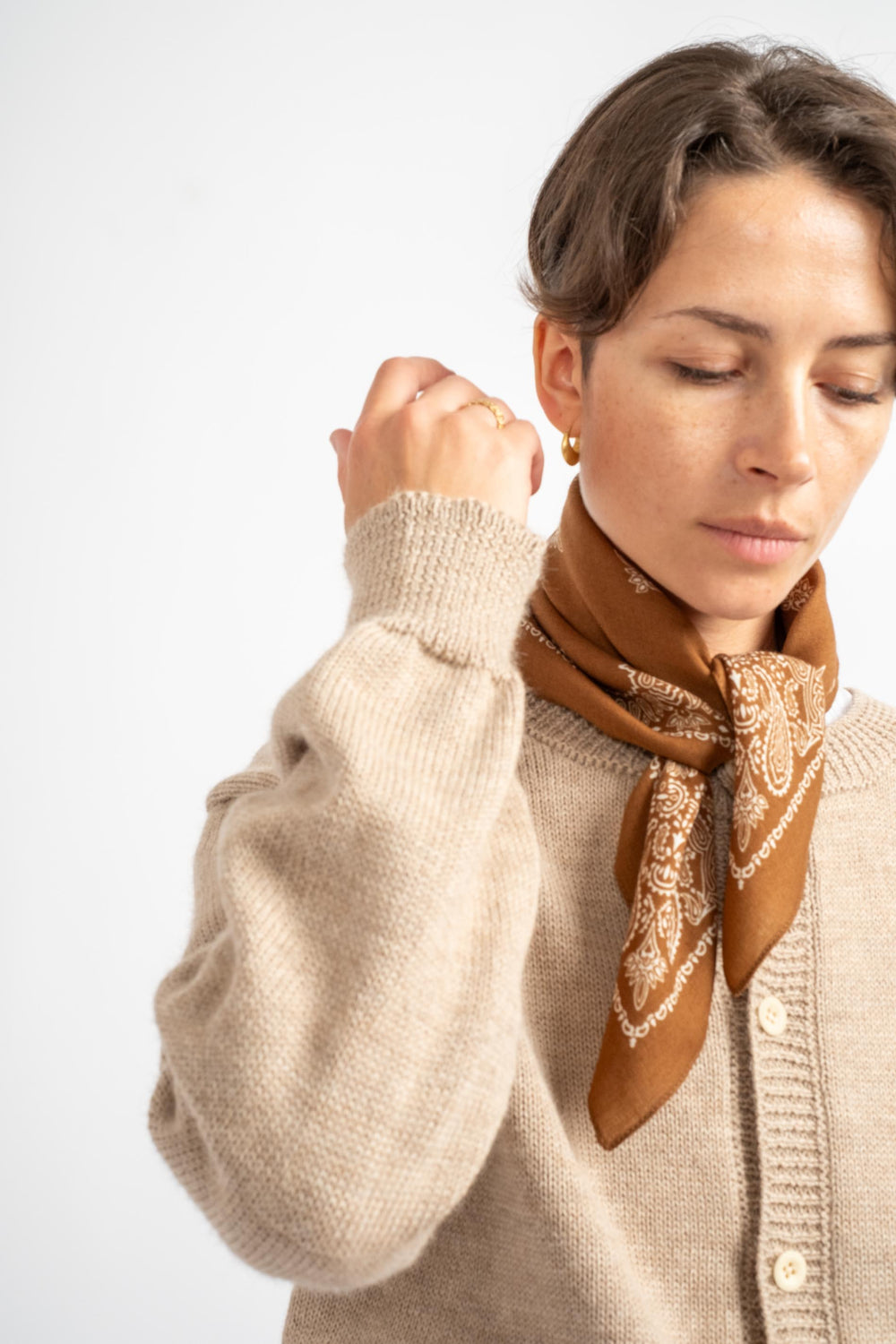 Judy Mini Bandana in Vicuna