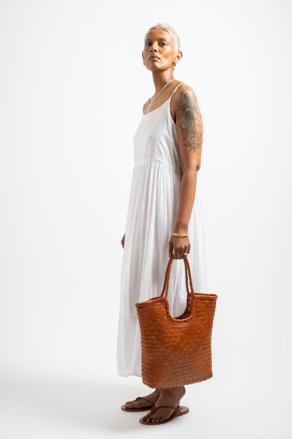 NS Diagonal Tote in Tan