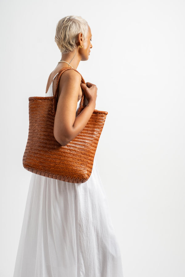 NS Diagonal Tote in Tan