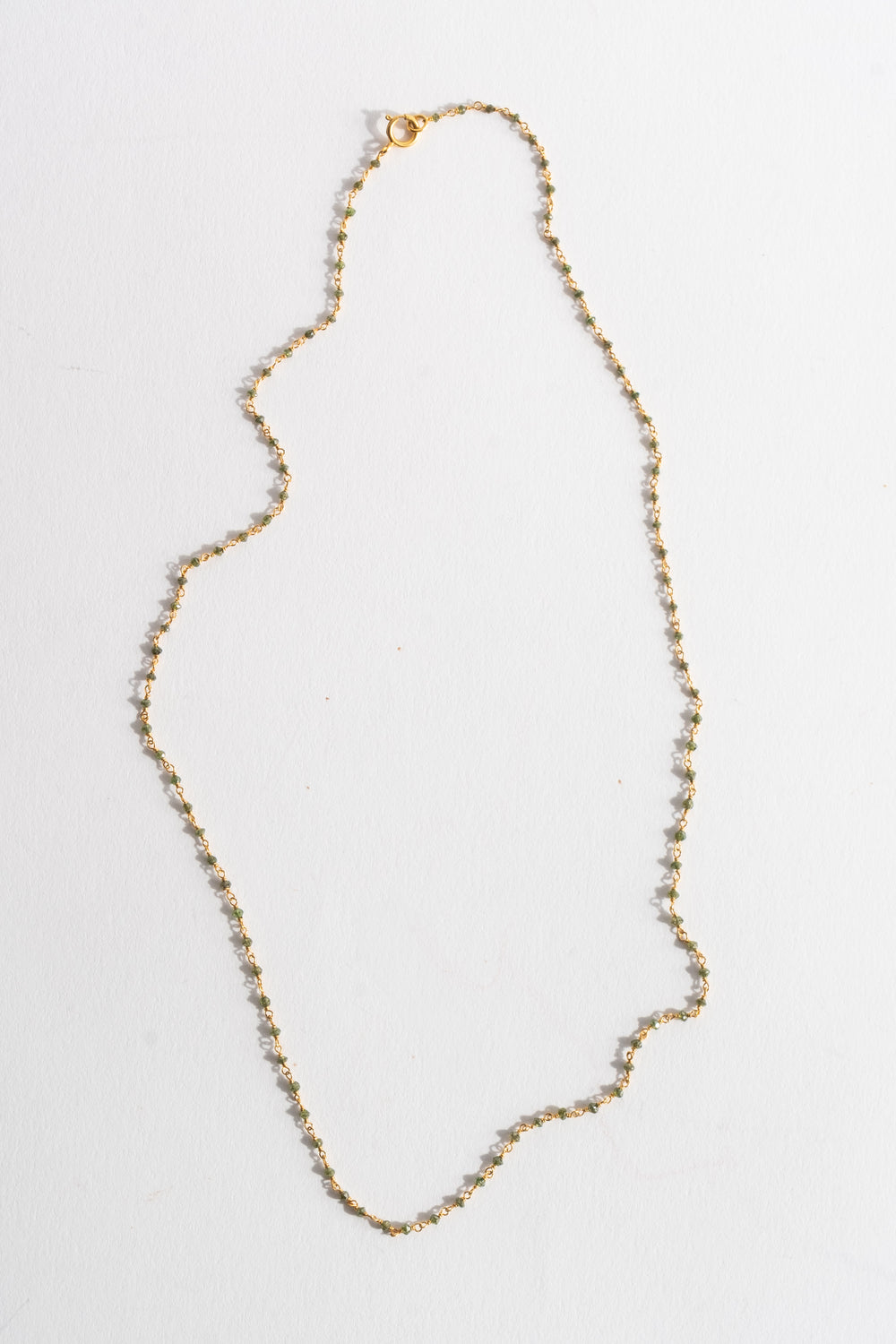 14K Green Diamond Chain Necklace