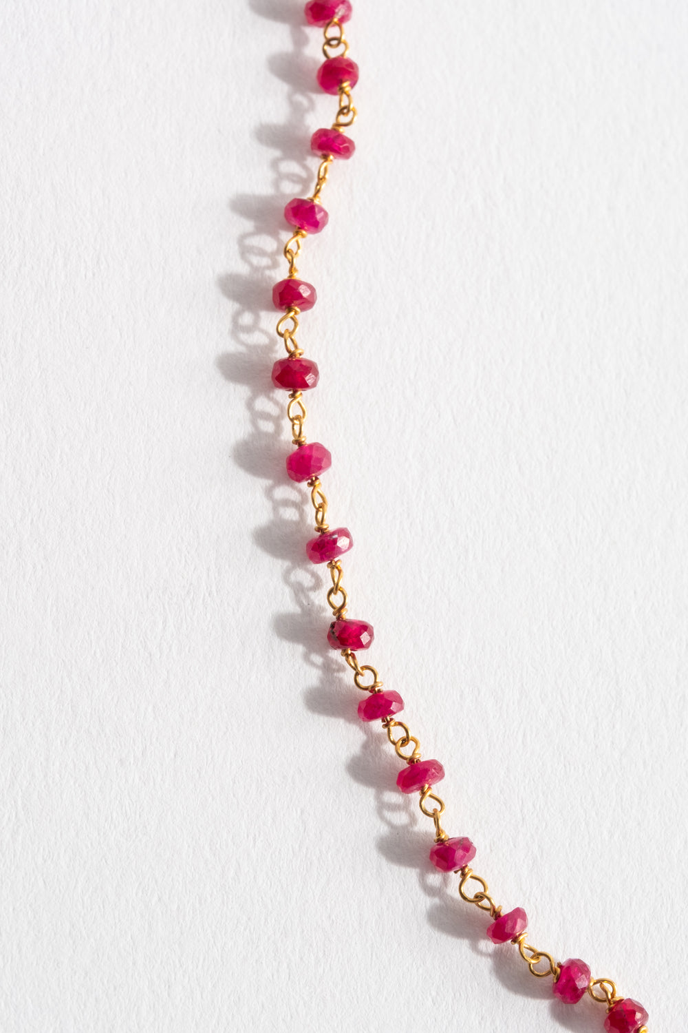 14K Ruby Chain Necklace