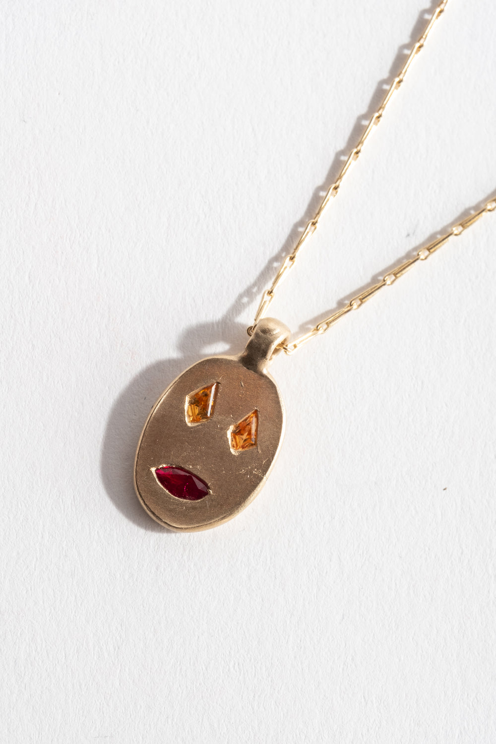 9K Sapphire Mask Pendant No. 33