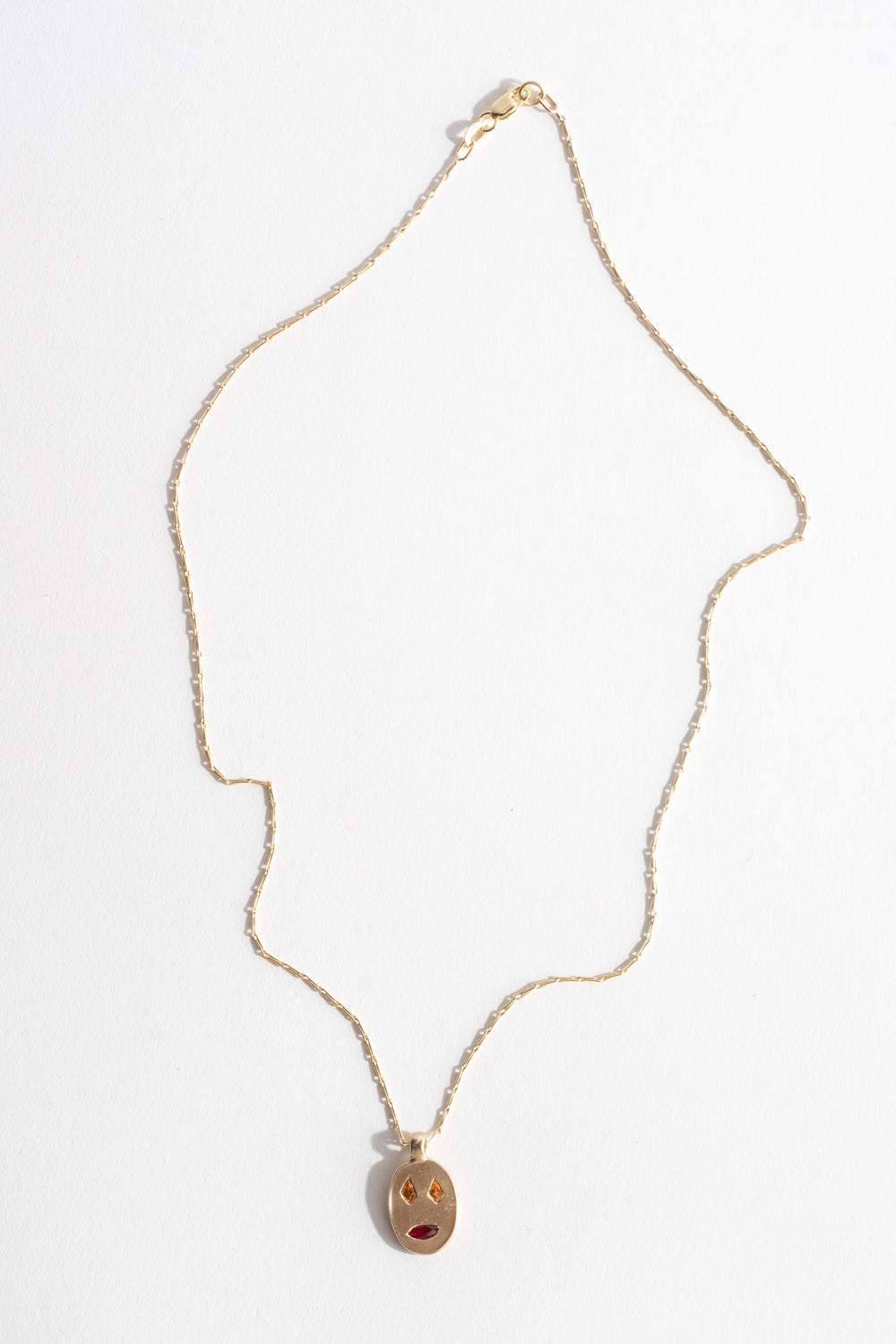 9K Sapphire Mask Pendant No. 33