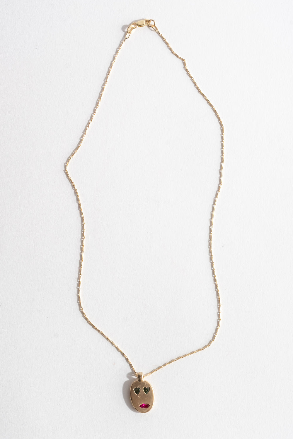 9K Sapphire Mask Pendant No. 35