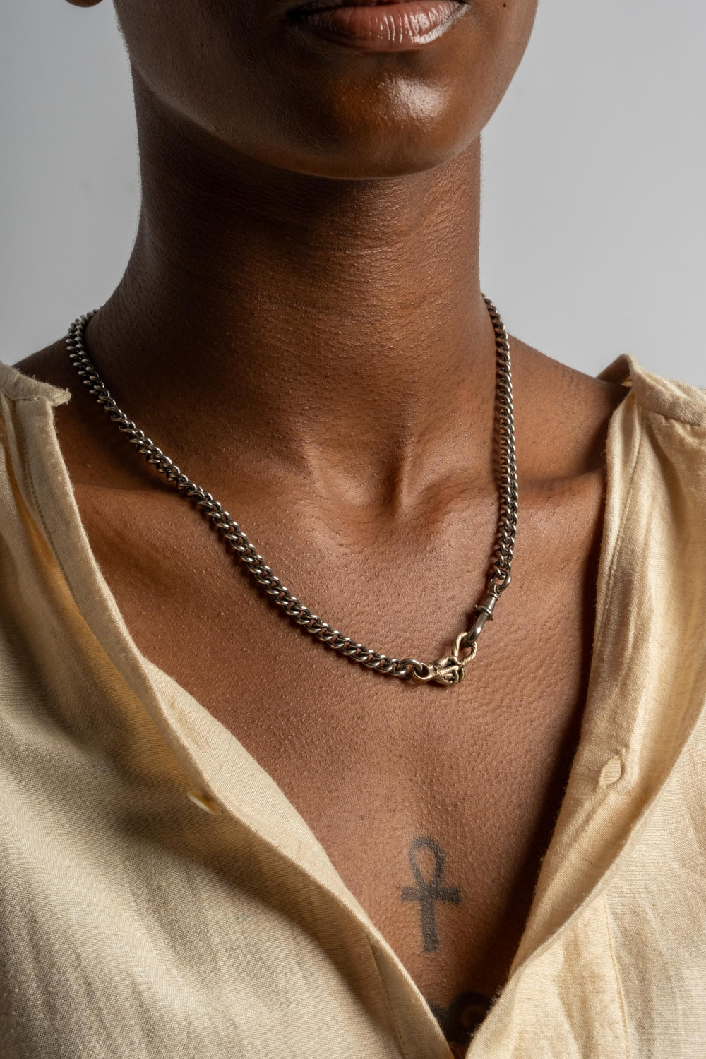 Sterling + 9K Partner Necklace