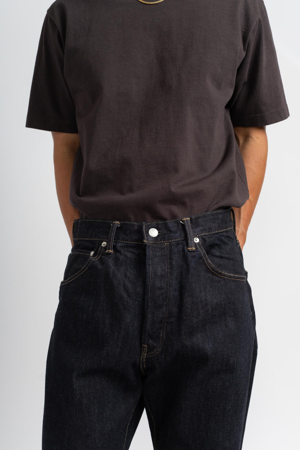 Wide Tapered Denim Pant in One Wash