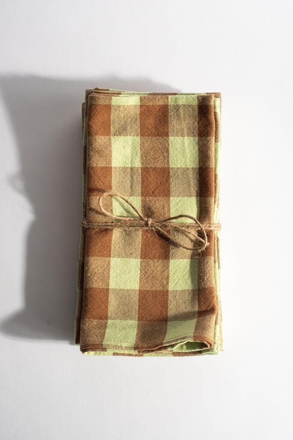 Gingham Avocado Napkin Set