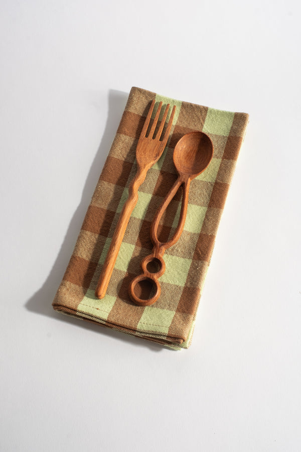Gingham Avocado Napkin Set