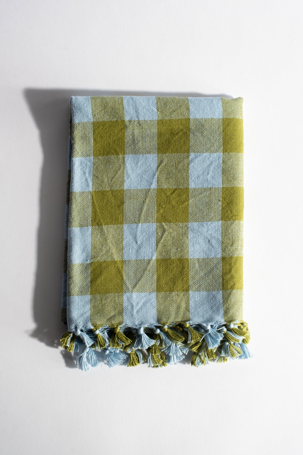 Gingham Moss Tea Towel