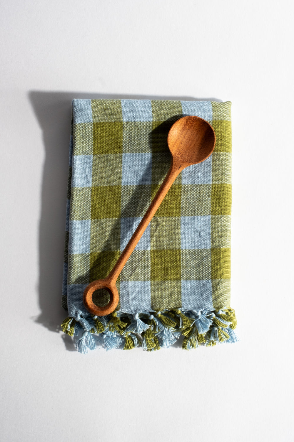 Gingham Moss Tea Towel