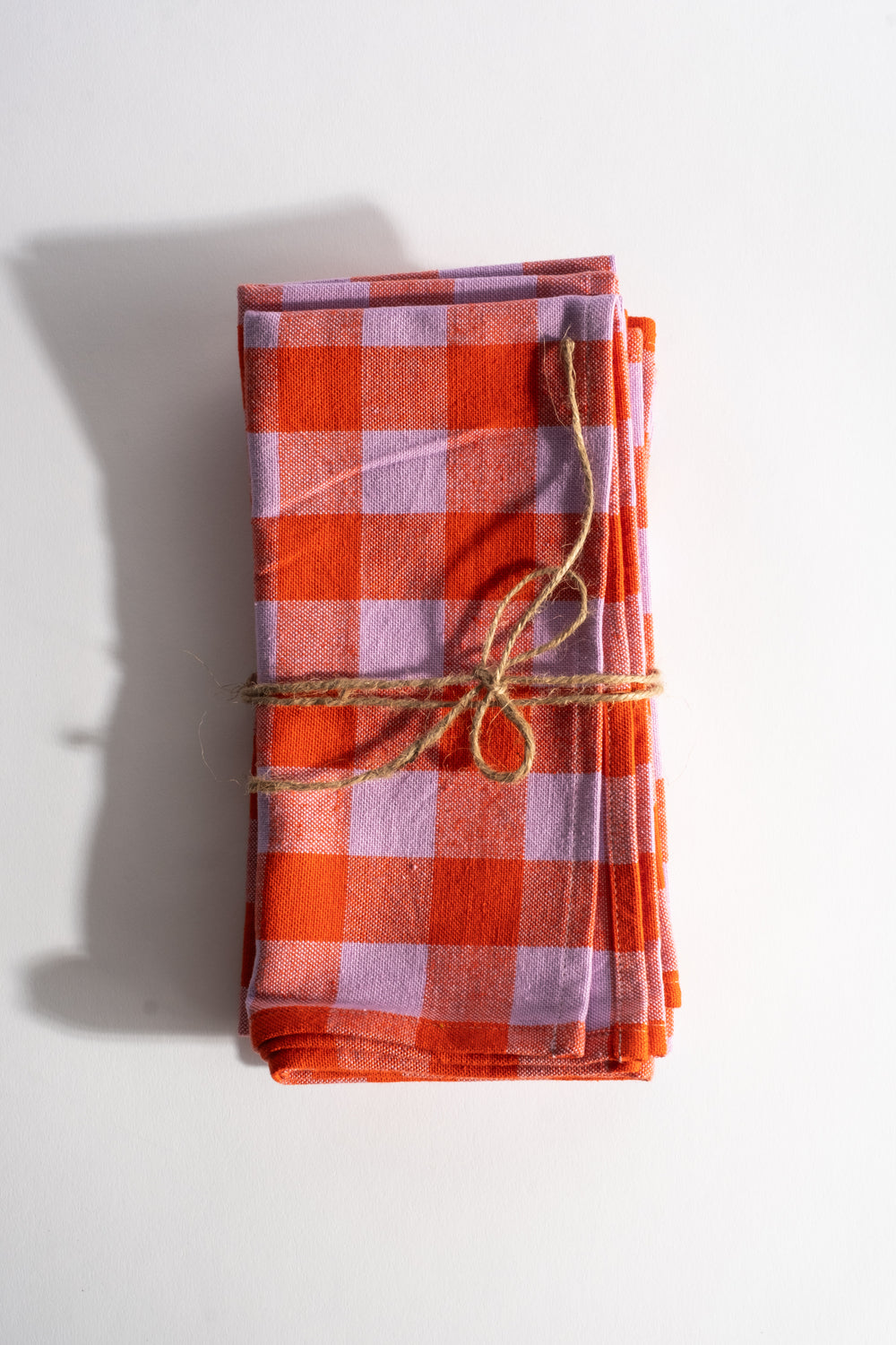 Gingham Poppy Napkin Set