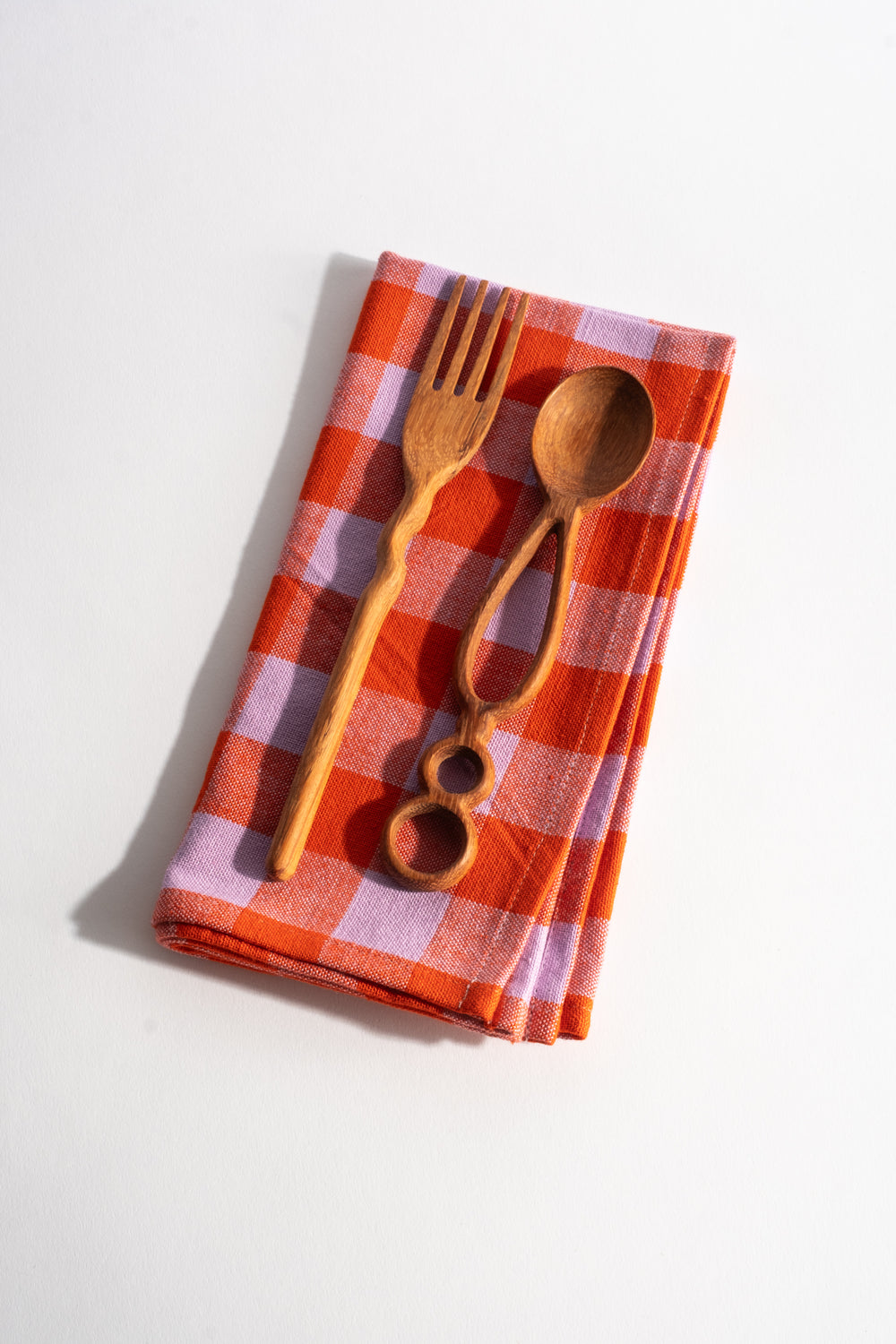Gingham Poppy Napkin Set