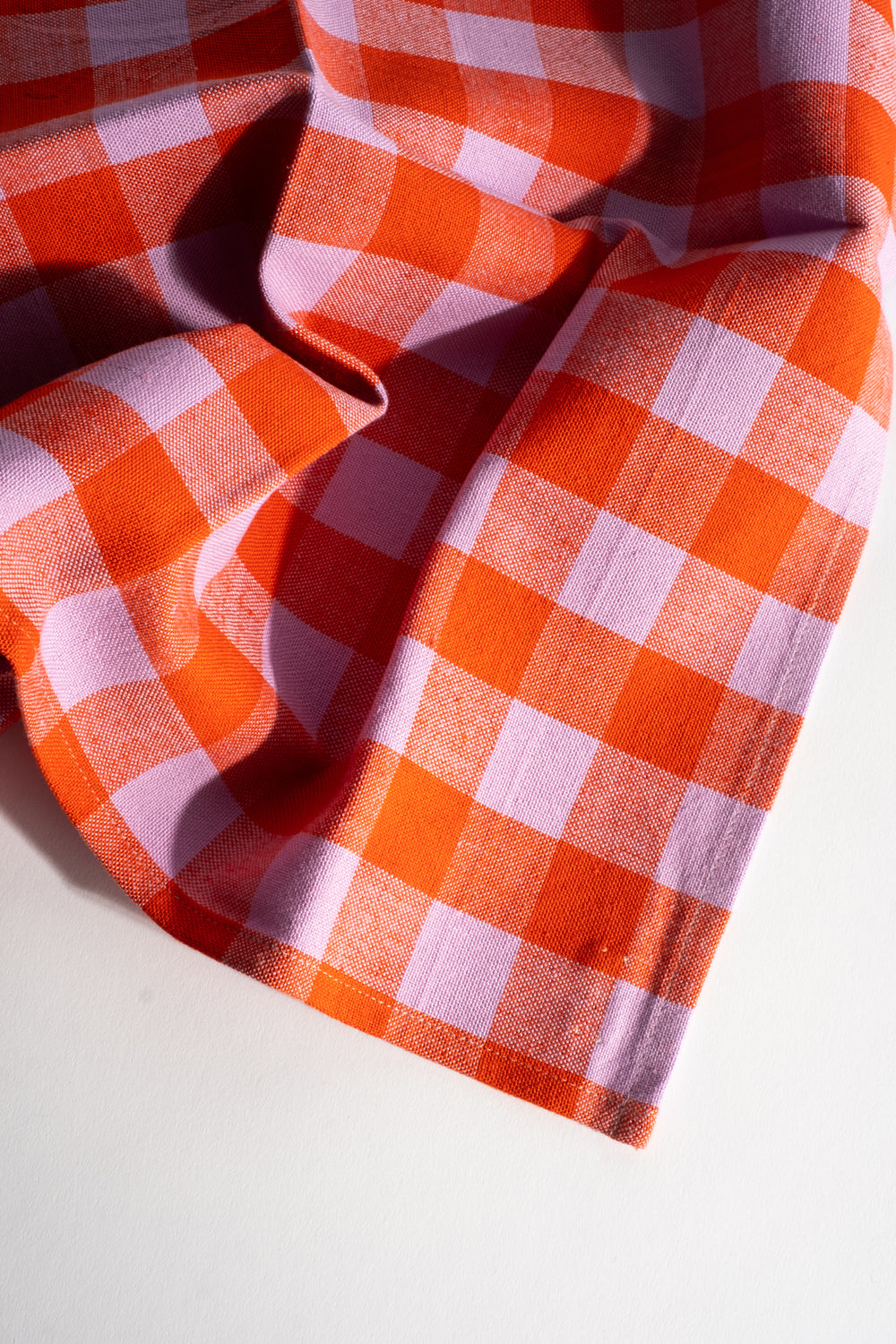 Gingham Poppy Napkin Set