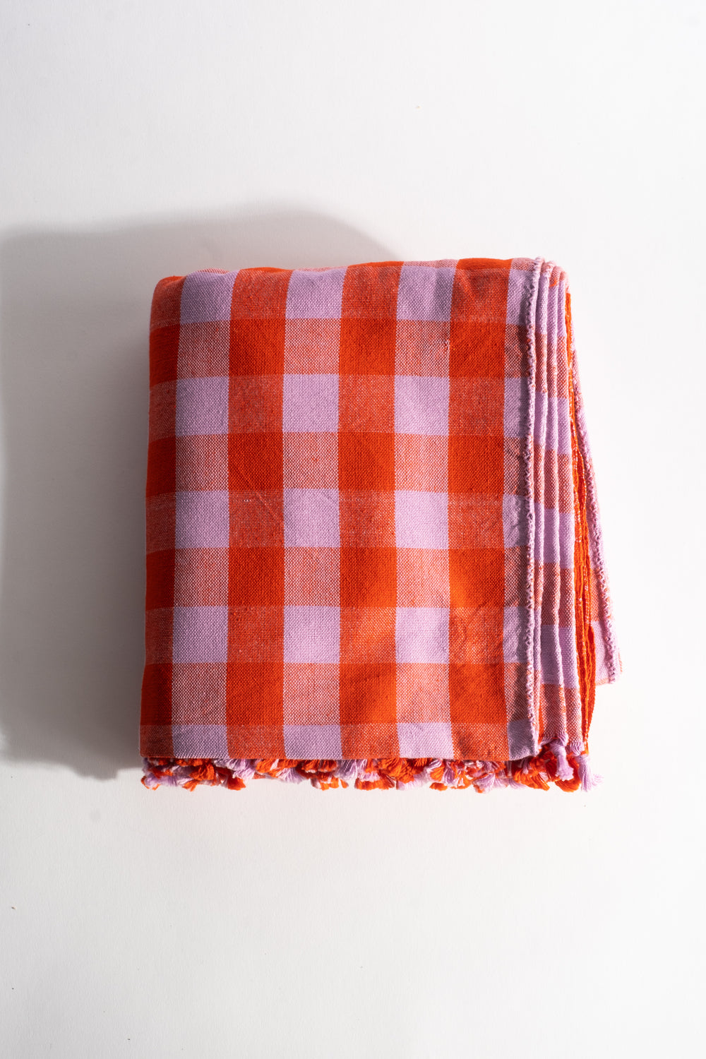 Gingham Poppy Tablecloth