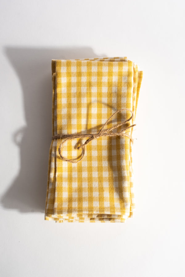 Mini Gingham Sunflower Napkin Set
