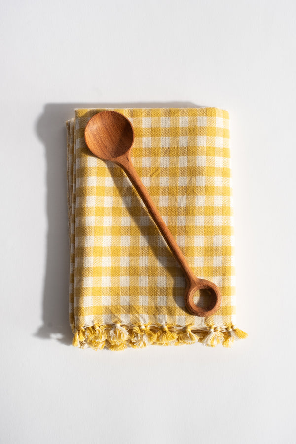 Mini Gingham Sunflower Tea Towel