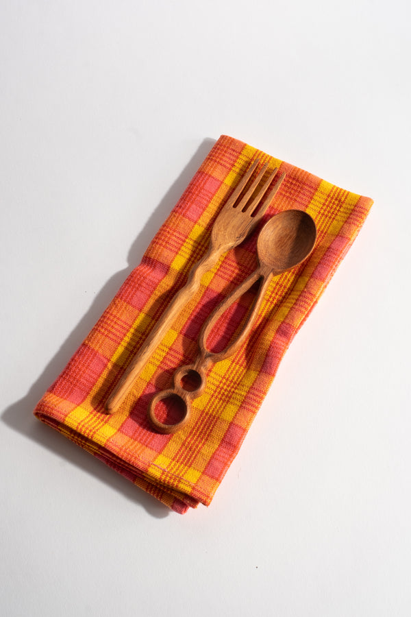 Nantucket Plaid Citrus Napkin Set
