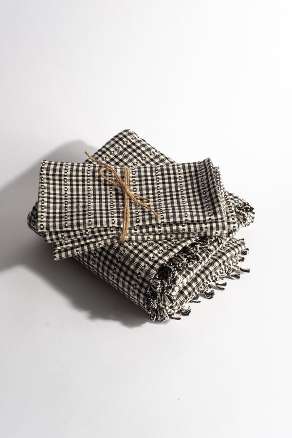 Soho Black Gingham Tablecloth