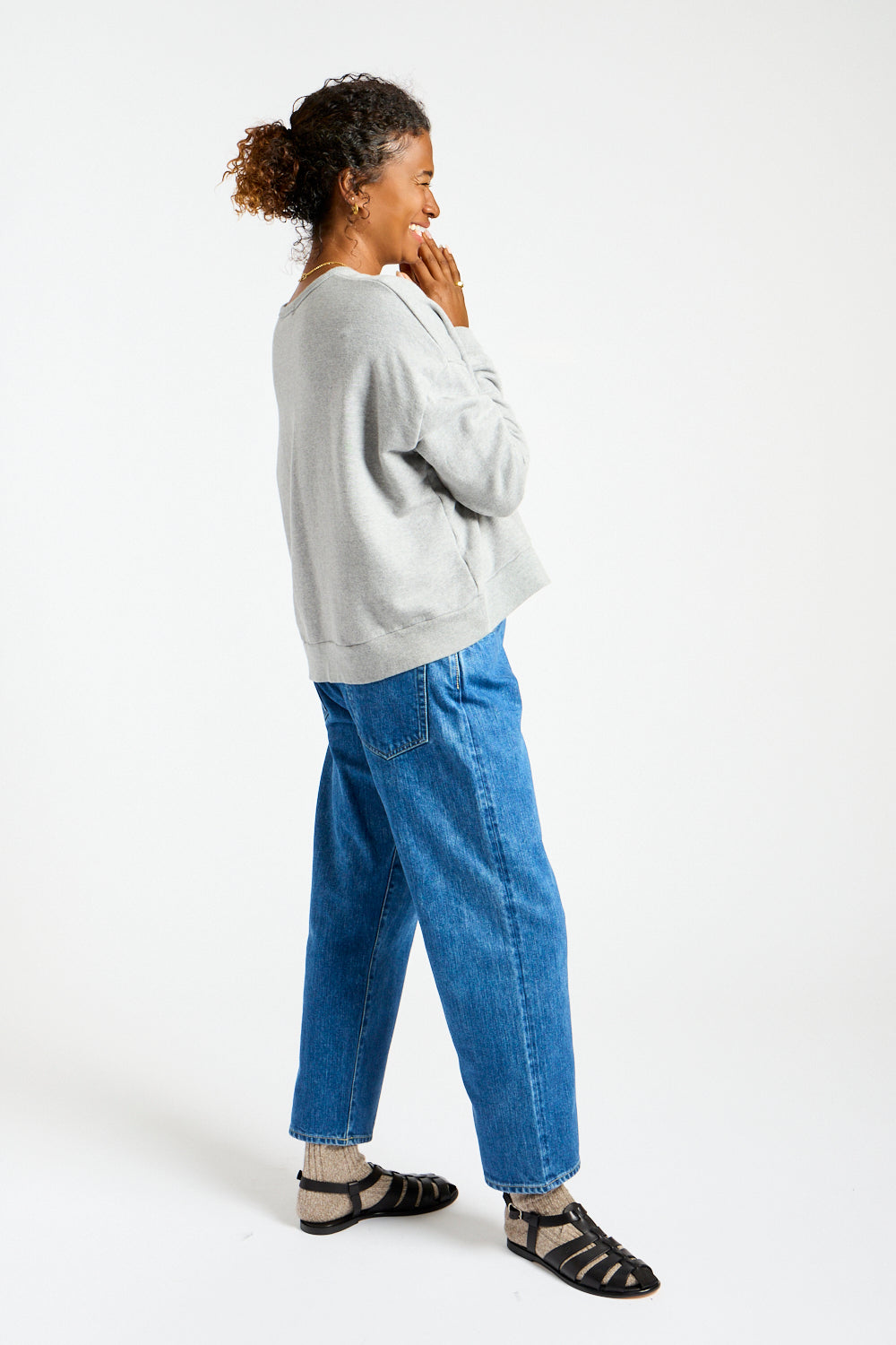 French Terry Pullover in Gray