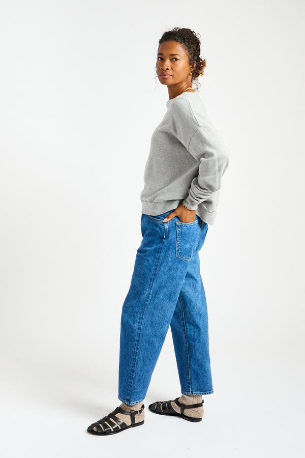 French Terry Pullover in Gray