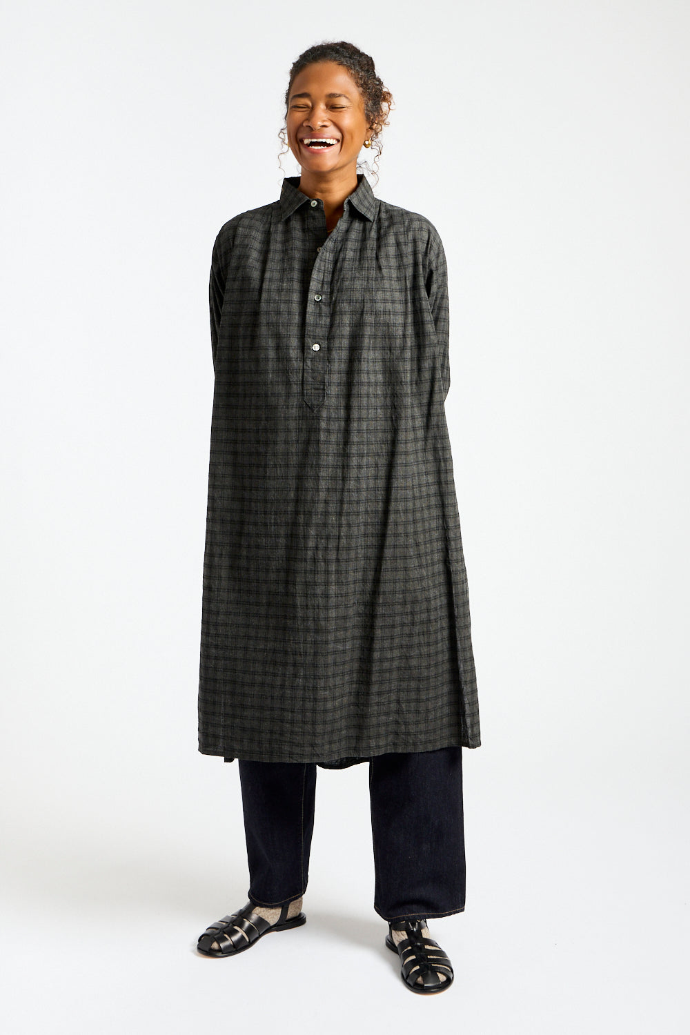 Gingham Sumi Shirt in Pin Check