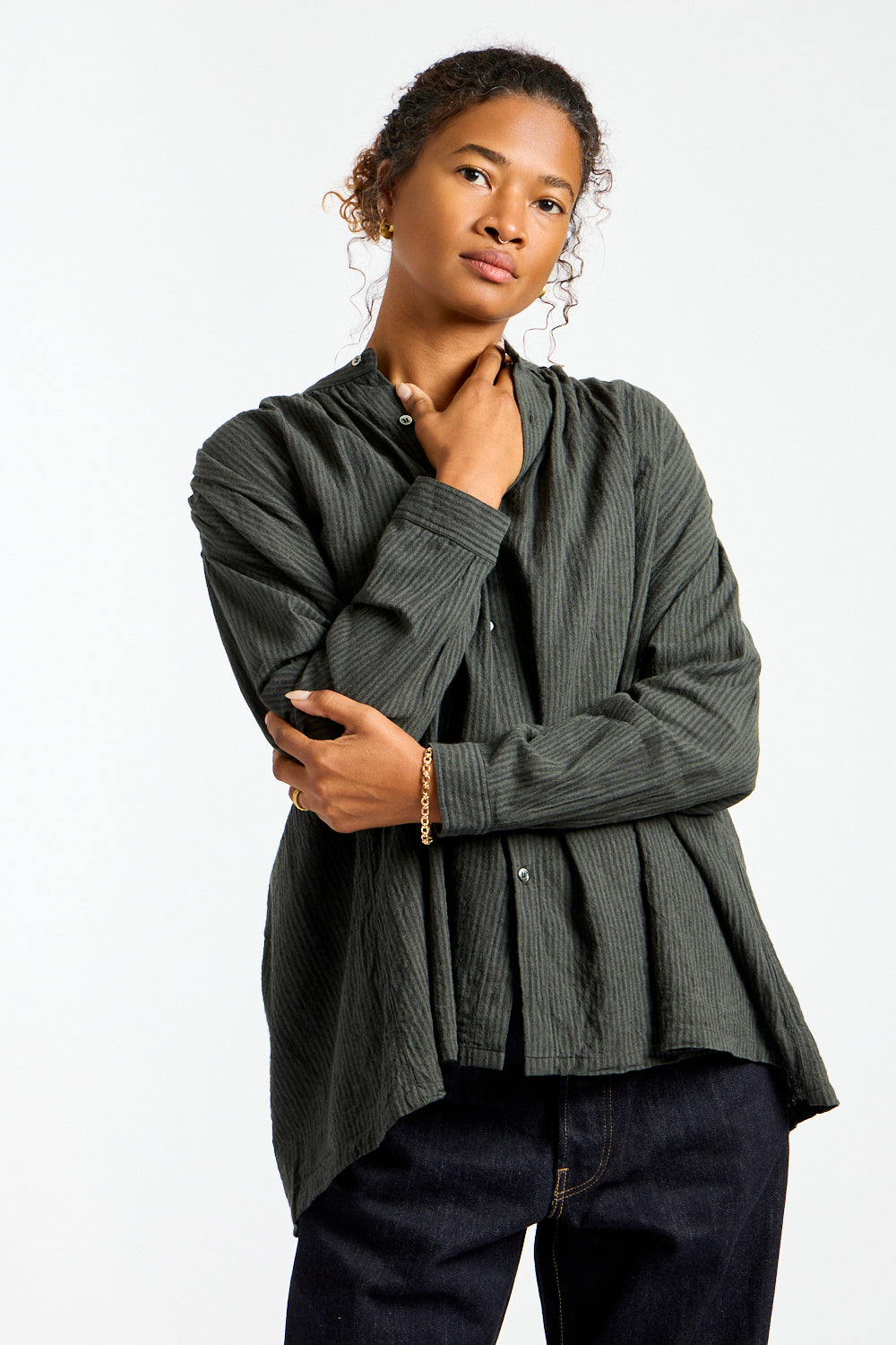 Stripe Shirt in Charcoal