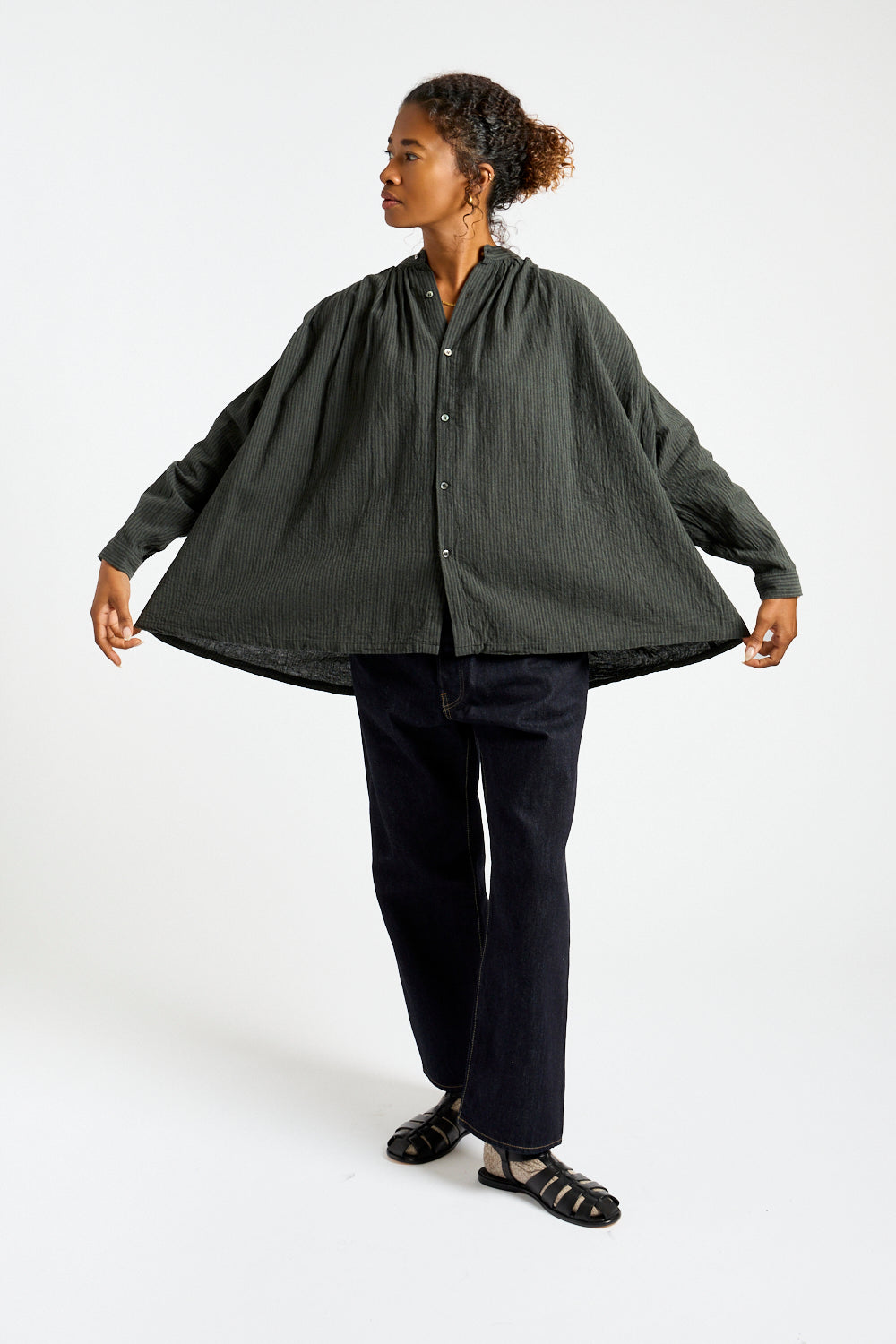 Stripe Shirt in Charcoal