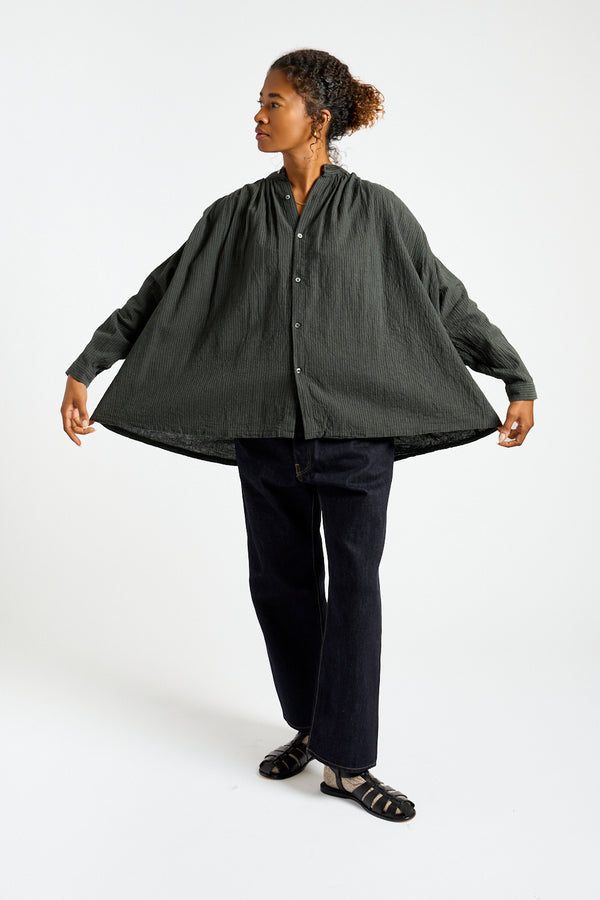 Stripe Shirt in Charcoal