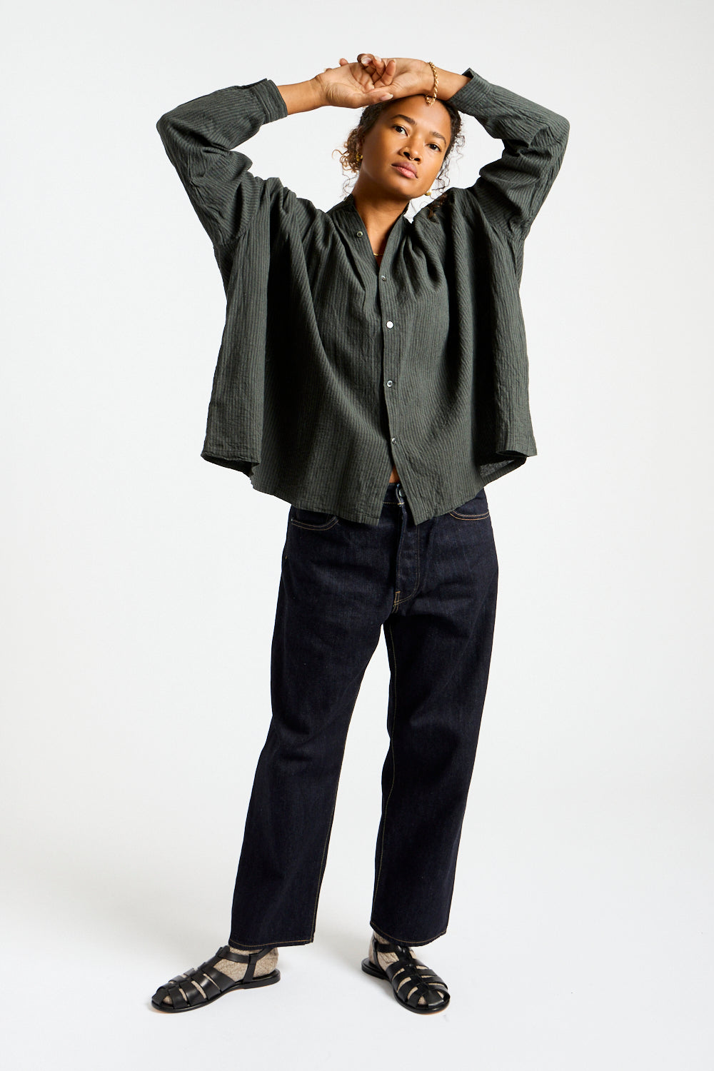 Stripe Shirt in Charcoal