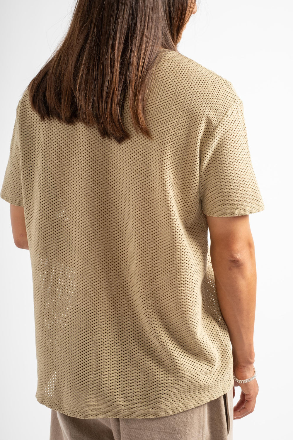 Highline Mesh Tee in Desert Khaki