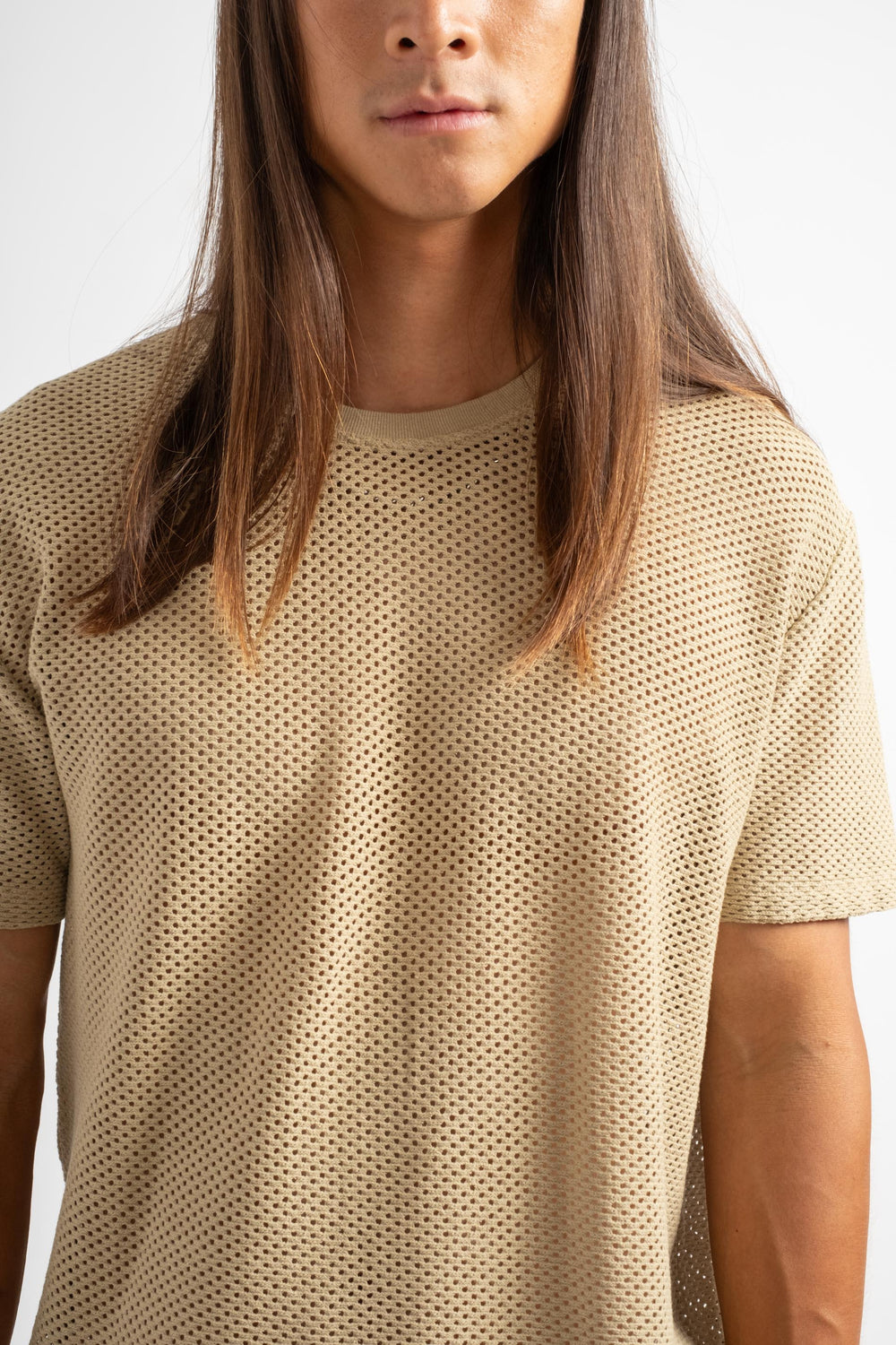Highline Mesh Tee in Desert Khaki